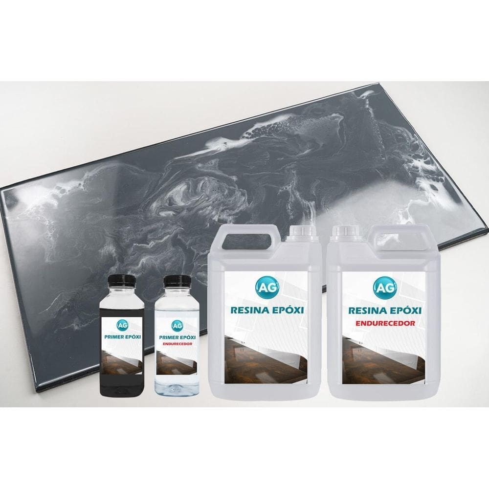 Kit porcelanato líquido metálico cinza ferro / branco perola