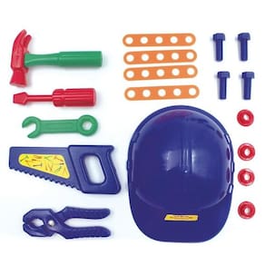 Kit Ferramenta Construtor junior com capacete Brinquedo