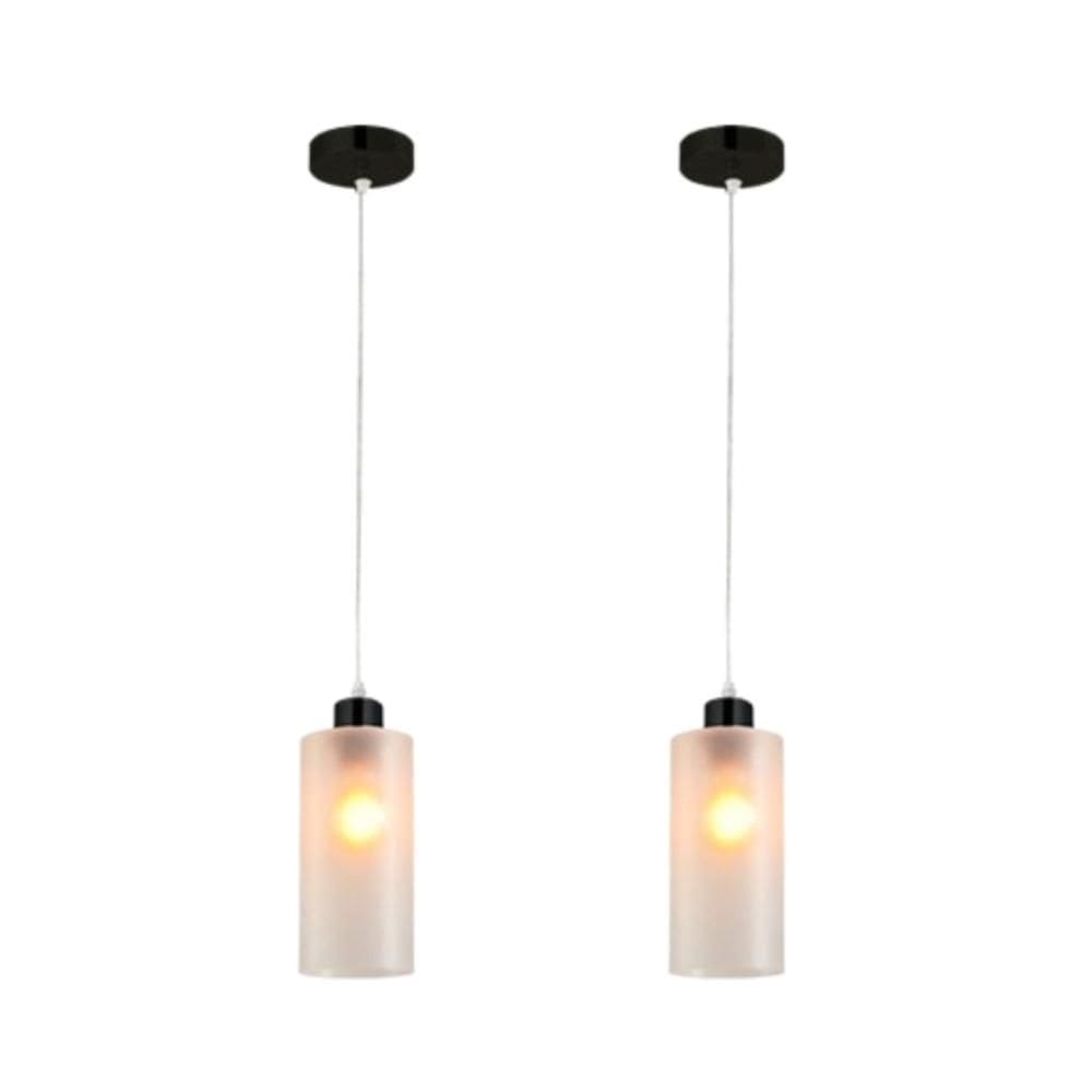 Pendente Avant Primus Smooth Vidro Fosco 1xE27 Preto 2 Unid.
