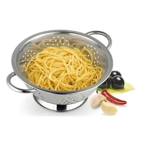 Escorredor Macarrão Massas Legumes Com Alça Em Inox 20cm