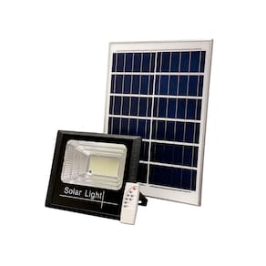 Kit 10 refletores solar 200w 6000k+placa solar prova dágua