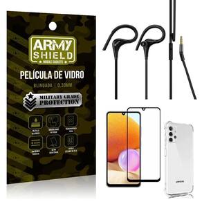 Capinha samsung a32 4g + fone sport hs92 + pelicula 3d