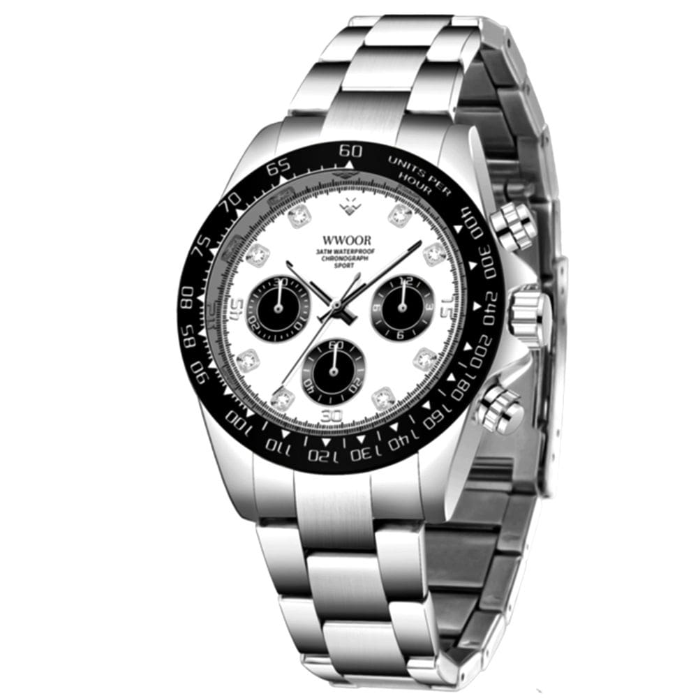 Relógio de Pulso Quartzo Esportivo Á Prova Agua em Aço inoxidavel Casual