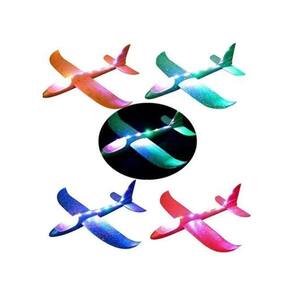 Brinquedo avião planador que voa de espuma 50cm com led