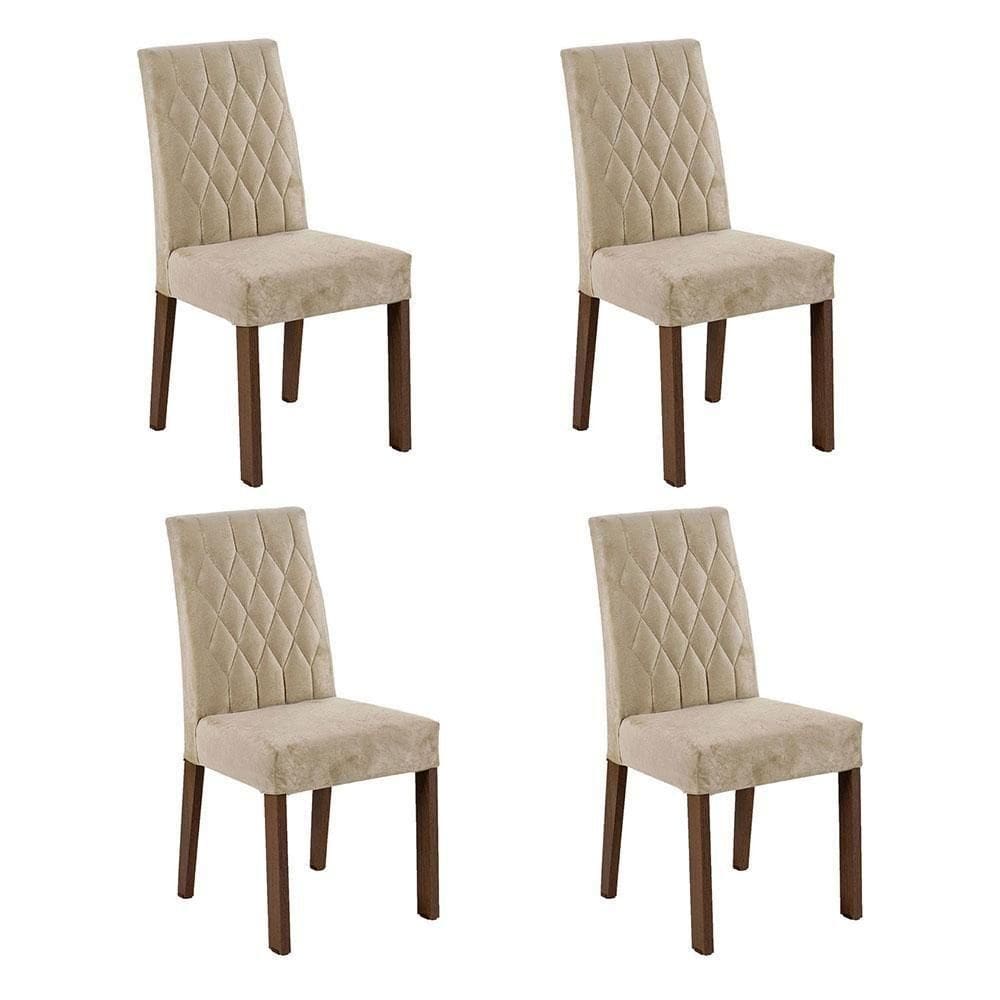 Kit 4 Cadeiras De Jantar 4256 Rustic/imperial Madesa Rustic/imperial