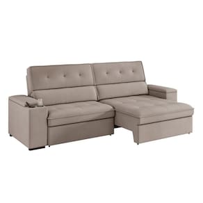 Sofá 3 Lugares Retrátil E Reclinável 230cm Multimóveis Cr45243 Castor Castor