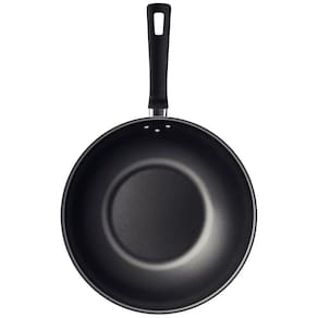Frigideira WOK Loreto em Aluminio com Revestimento Interno e Externo Antiaderente Starflon MAX Grafite 28 CM