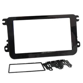 Moldura Fiamon 2 DIN Compatível com Novo VW JETTA/AMAROCK/NOVO Fusca 2012 em DIANTE/TIGUAN 2007-2010/ GOL G7 BLACK Piano