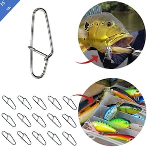 Snap reforçado pesca esportiva 15 peças - t5 - inoxidável