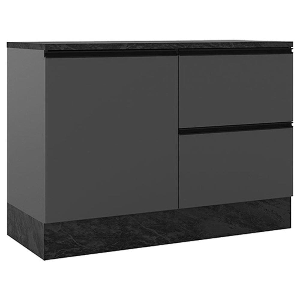 Balcão de Cozinha 120cm Etna Grafite – Poliman