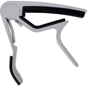Capotraste curvo com mola para violão cpl-02 aço/nylon prata