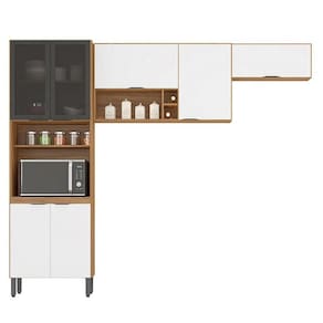 Cozinha Modulada Firenze FI0007 Amêndola Branco - Demóbile