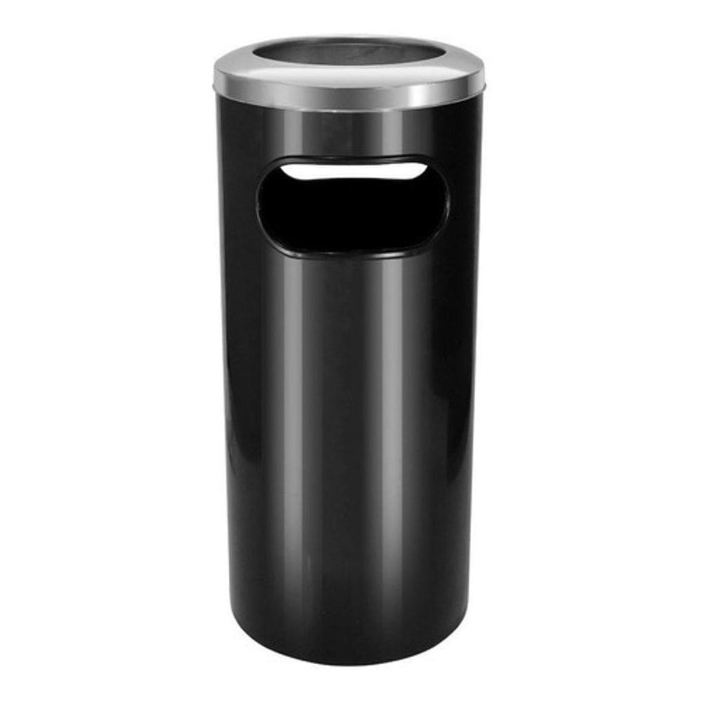 Cinzeiro Lixeira Plástico Com Aro Em Aço Inox 50 Litros