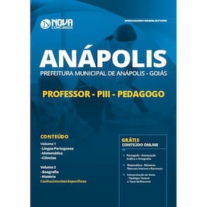 Apostila prefeitura anápolis go - professor piii - pedagogo
