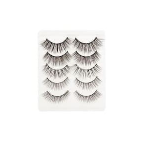 Kit cílios postiços 3d 5 pares linha the queen - c19-0341