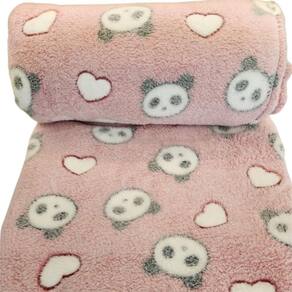 Cobertor Manta Solteiro Fofinha 2,20 X 1,50 - Ursa Rosa
