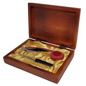 Kit Acessórios Para Vinho 3 peças com Caixa de Madeira Gift