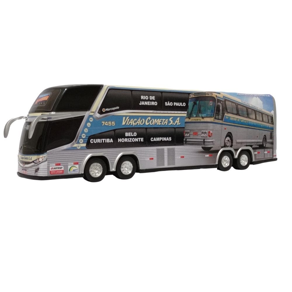 Carrinho ônibus cometa flecha especial 2 andares