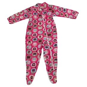 Pijama Macacão soft fem infantil Vrasalon rosa pink