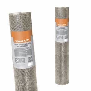 Tela Hexagonal Viveiro Galv. 1/2" Fio 26 1,00x50m Rino Agro