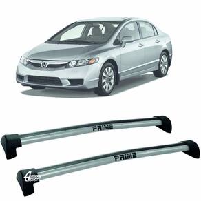 Rack Teto Aluminio Prime Honda Civic 2009 a 2011 Prata PR041