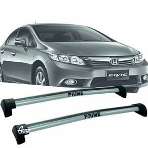Rack Teto Aluminio Prime Honda Civic G9 12/16 Prata PR041