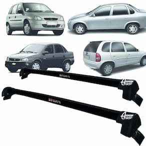 Rack Teto Aluminio Prime Corsa Classic 4PTS Preto PR120