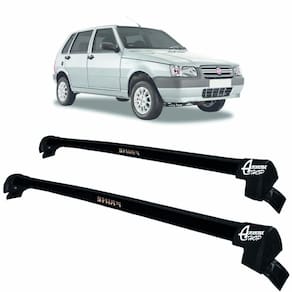 Rack Teto Aluminio Prime Fiat Uno 02 até 13 4pts Preto PR111
