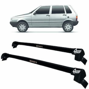 Rack Teto Aluminio Prime Fiat Uno 93 até 01 4pts Preto PR111