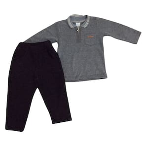 Conjunto festa infantil masc Miniclo cinza/preto