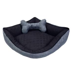 Cama pet de canto luna impermeável média cinza