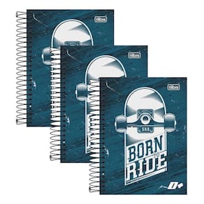 Caderno uni 1 matéria 96 folhas capa  kit 3