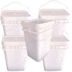 Balde p óleo a base mineral 20 litros retang 5 pçs