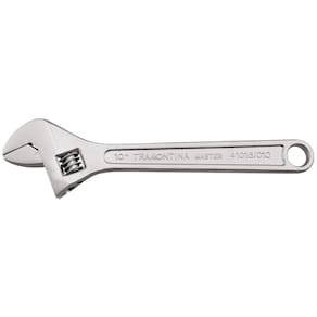 Chave Ajustável Para Porcas 6" Tramontina Com Corpo Forjado Em Aço Carbono Cromado Tramontina