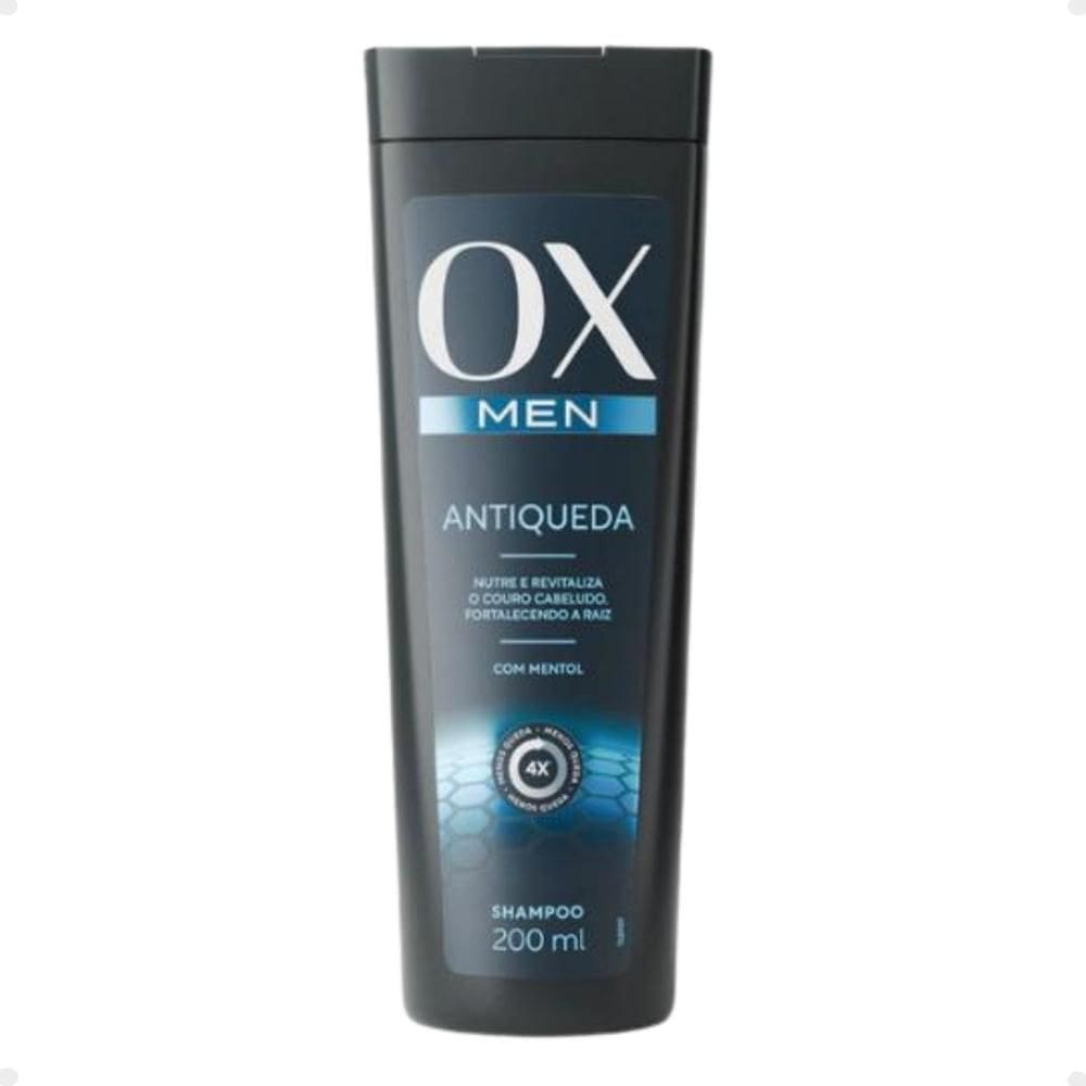 Shampoo Antiqueda Ox Men Com Mentol 400ml