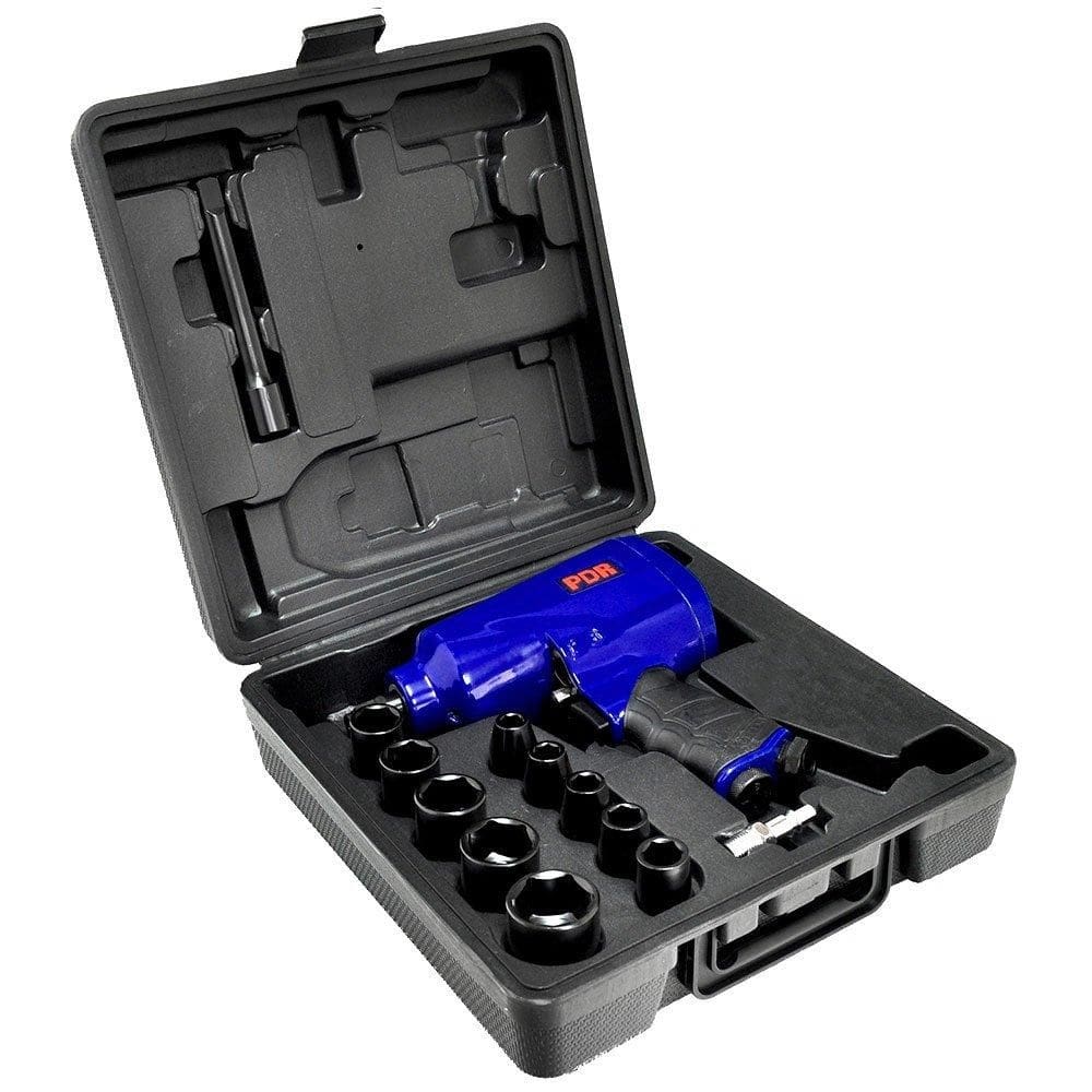 Kit Chave Impacto Pneumática 1/2". 7000RPM c/ Maleta 14 Acessórios