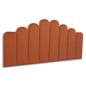 Cabeceira Queen Estofada Kit 8 Placas Concha - Veludo Terracota