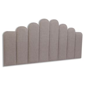 Cabeceira Queen Estofada Kit 8 Placas Concha - Linho Castor