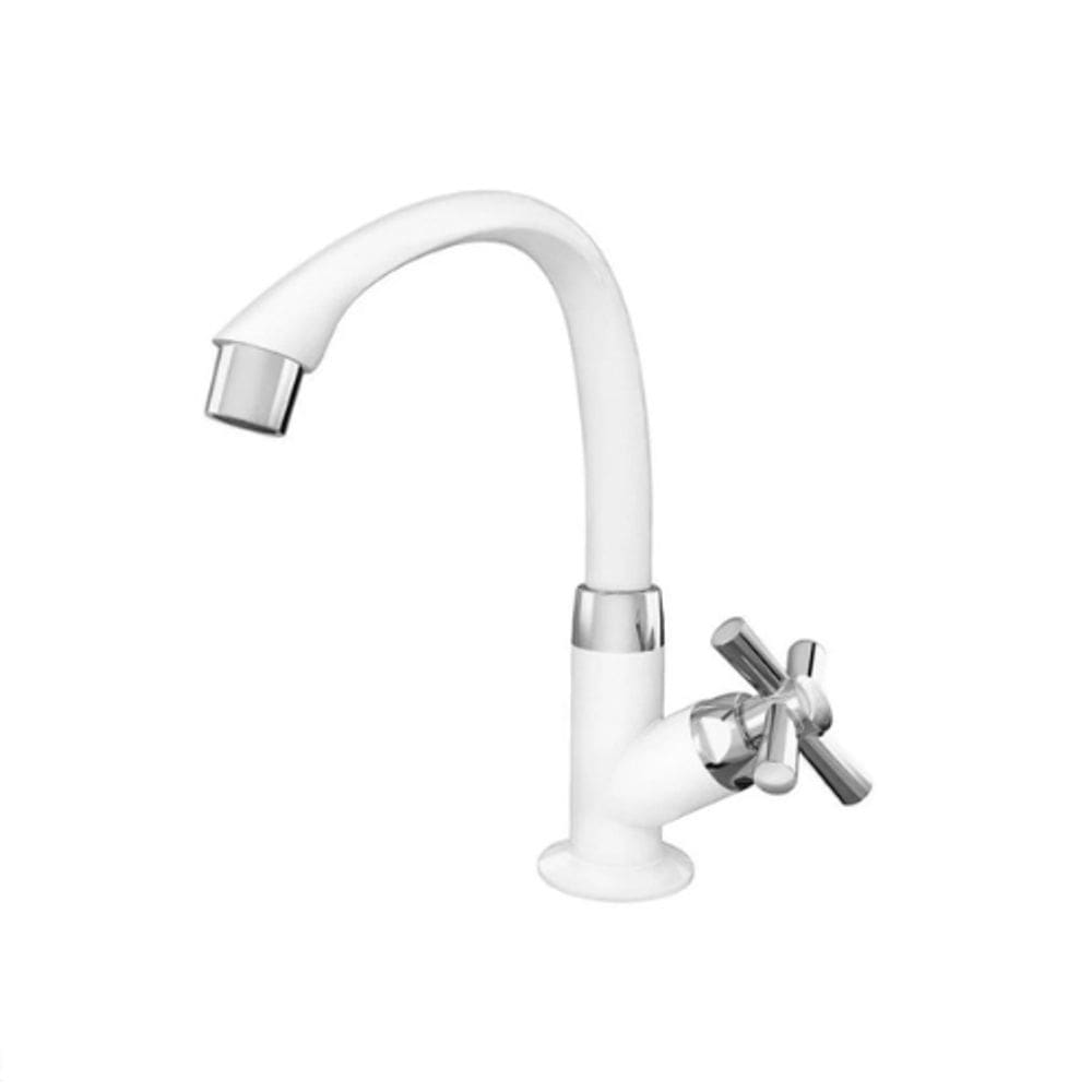 Torneira Lavatorio Mesa Alta Mov Cross Branca Cromado 1/2 Tigre