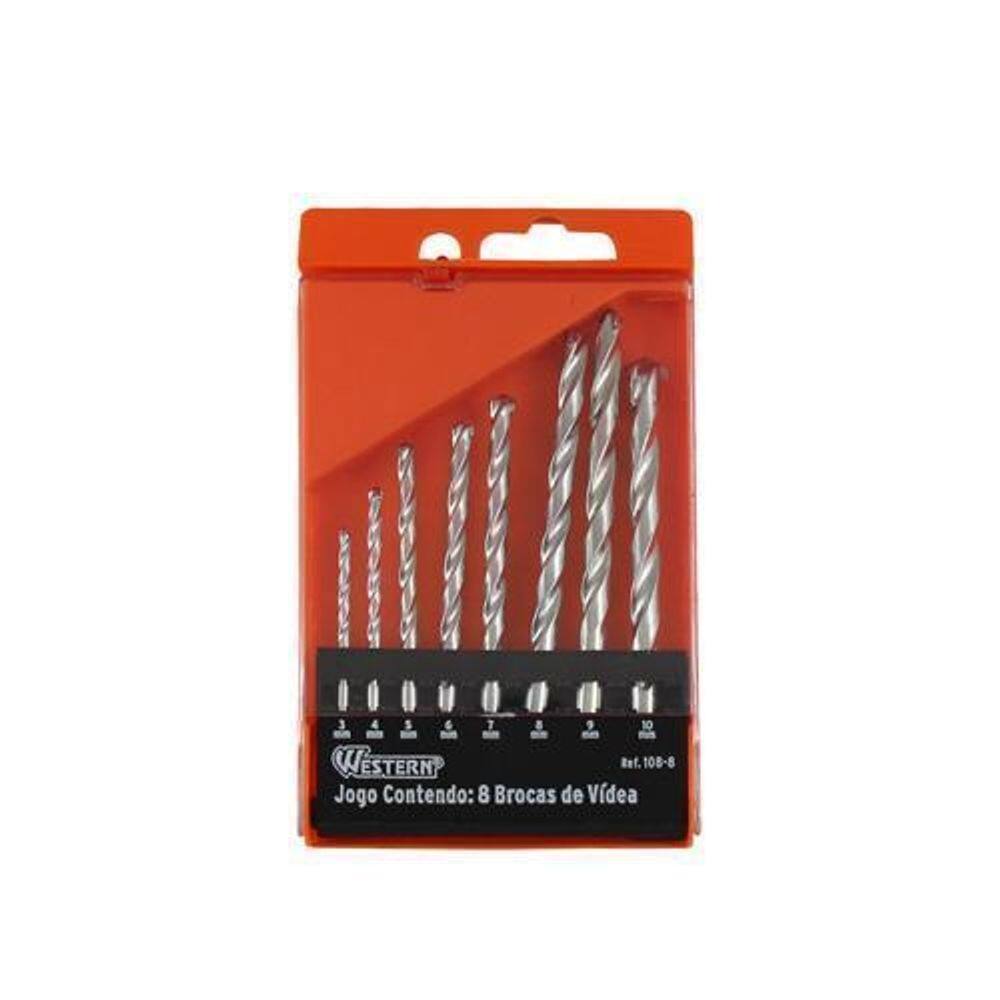 Jogo 8 brocas videa western - cod 108 8