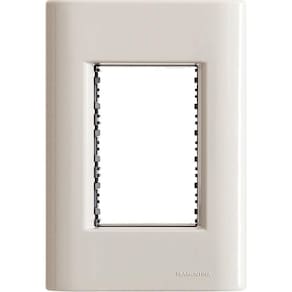 Placa 3 Postos 4x2 Tramontina Giz Fendi Soft Touch Suporte Tramontina