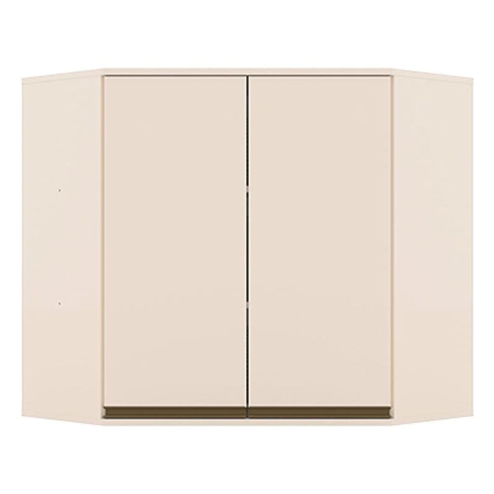 Armário Aéreo Canto Oblíquo 2 Portas 83 cm Évelin Off White – Henn