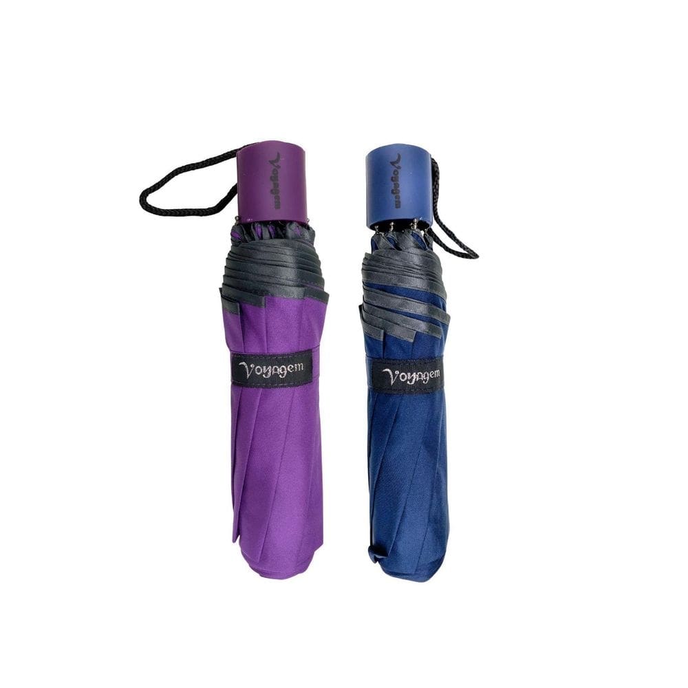 Kit 02 Guardas-Chuva Reforçado Voyagem Roxo E Azul 010L
