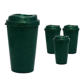Kit 4 copos mug fibra madeira greencolors verde 320ml
