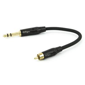 Cabo adaptador rca para p10 profissional estereo - 50 cm