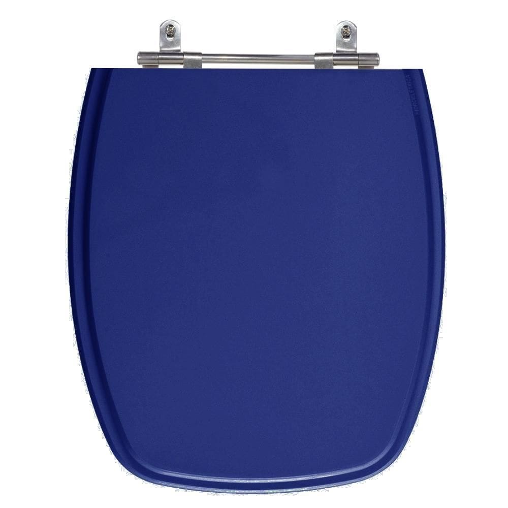 Assento Laqueado Stylus Azul Mineral Tampa Vaso Celite Mdf