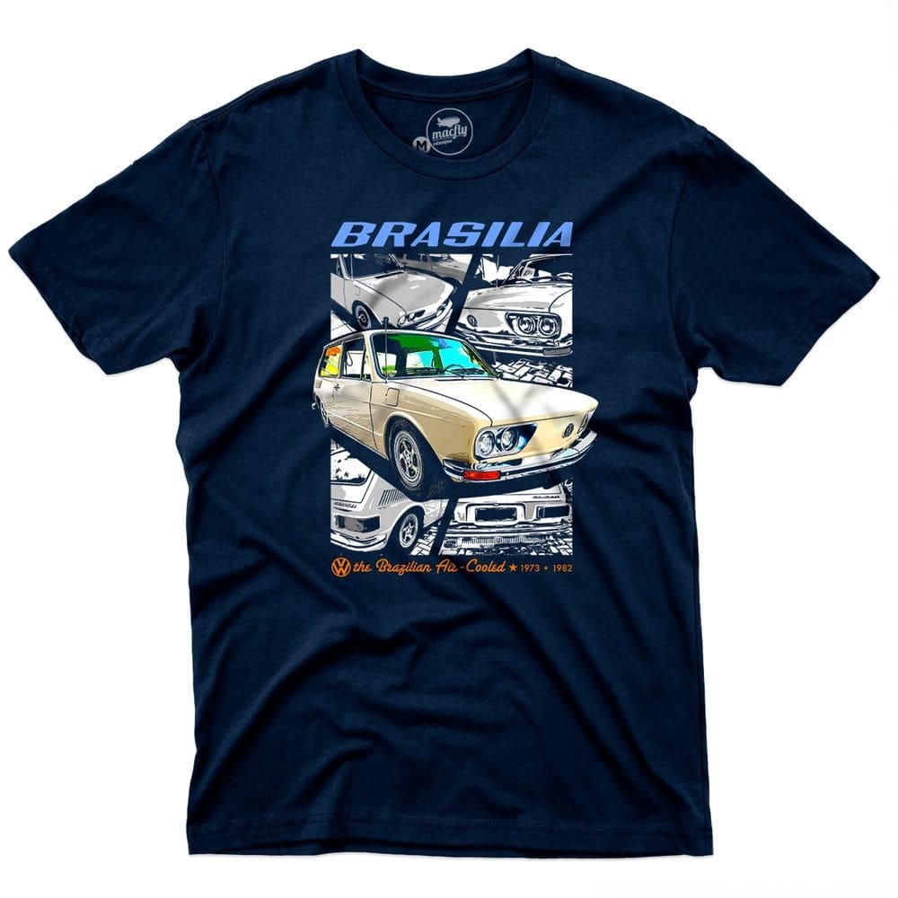 Camiseta Masculina Brasilia Carros Classicos Pop Art