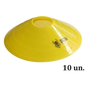 Kit 10 cones chapéu chinês amarelo pack com 10