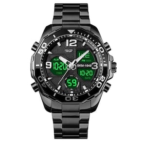 Relógio masculino esportivo skmei 1649 anadigi luxo preto