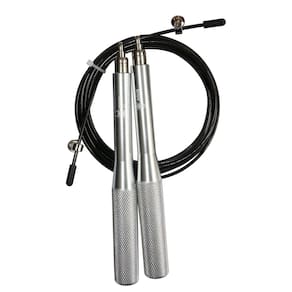 Speed rope corda de pular aluminio profissional prata odin fit